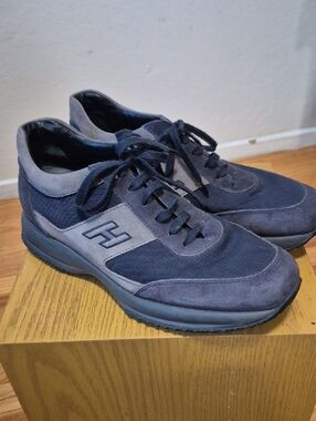 Hogan Interactive - Men Sneakers - Shoes Of Brand Casual - Blue - Gray Sz 8.5